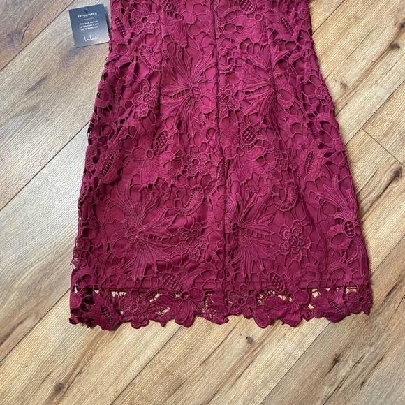Lulus Uno Dos Lace Burgundy Bodycon Dress - Picture 9 of 10